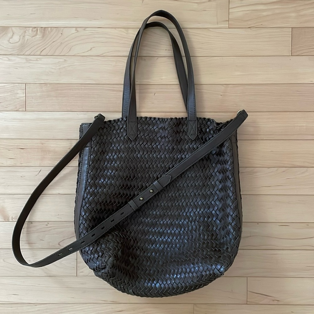 Madewell Olive Woven Crossbody Bag
